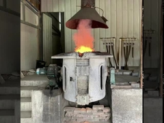 Forno di fusione di ferro con guscio di alluminio compatto