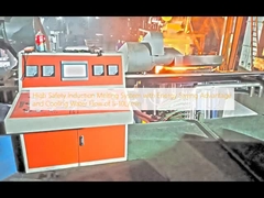 Sistema di fusione a induzione ad alta sicurezza con vantaggio di risparmio energetico e flusso d'acqua di raffreddamento di 5-10L/min